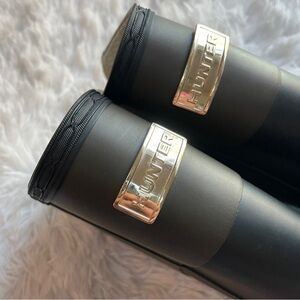 Hunter Black Boots with Silver Accents